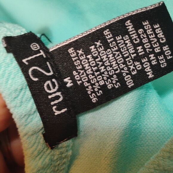 Rue21 Turquoise and Cream Lace Midi Dress - Picture 6 of 6